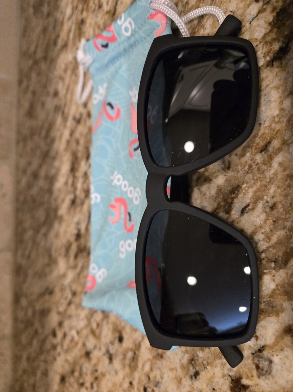 Goodr OG Matte Black Square Sunglasses - Brand New